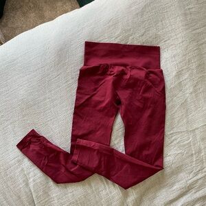Butt Scrunch Red Leggings